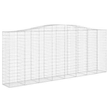 vidaXL Gabions avec arche 7 pcs 400x50x160/180cm Fer galvanisé