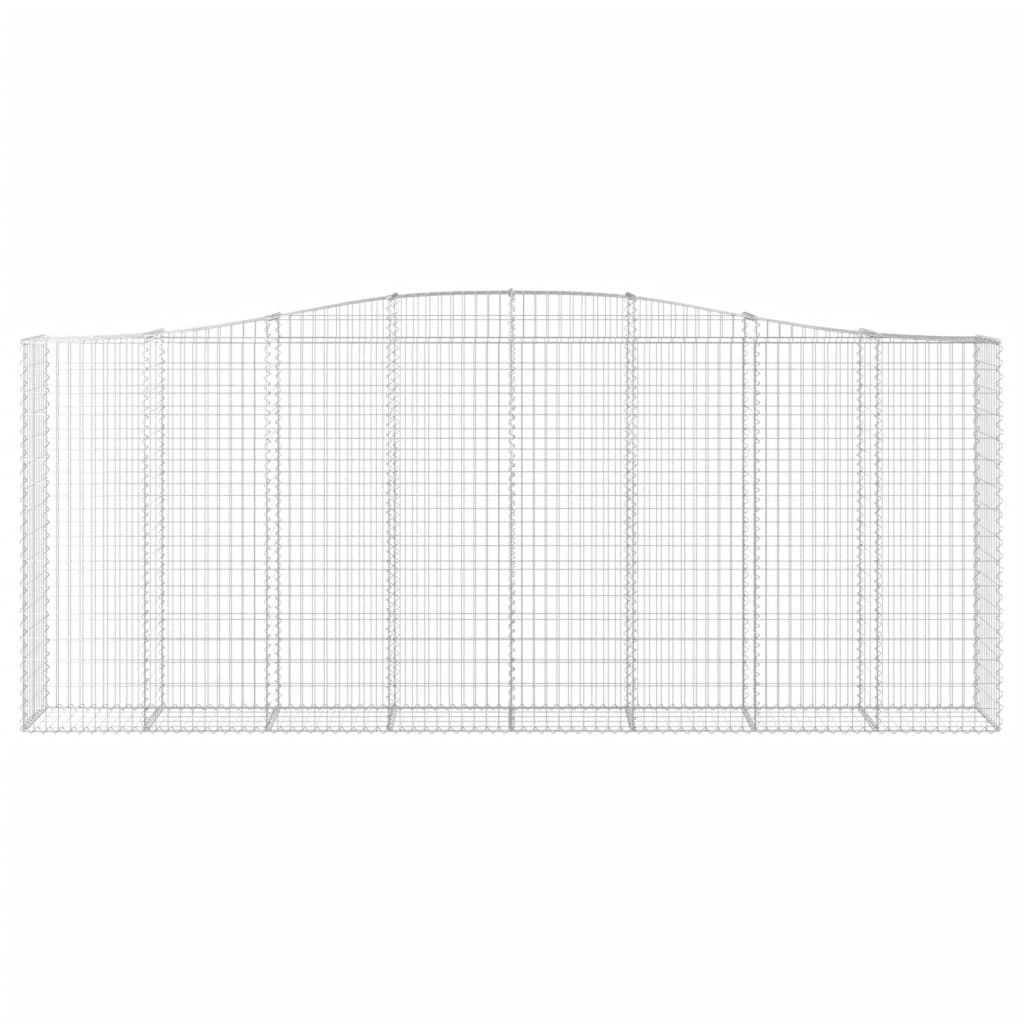 vidaXL Gabions avec arche 7 pcs 400x50x160/180cm Fer galvanisé