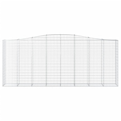 vidaXL Gabions avec arche 7 pcs 400x50x160/180cm Fer galvanisé