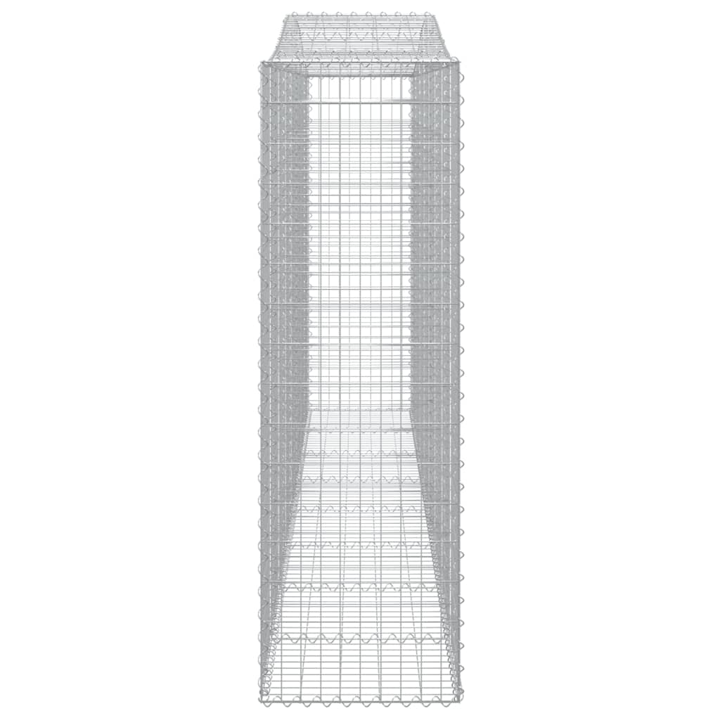 vidaXL Gabions avec arche 7 pcs 400x50x160/180cm Fer galvanisé