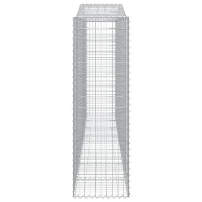 vidaXL Gabions avec arche 7 pcs 400x50x160/180cm Fer galvanisé