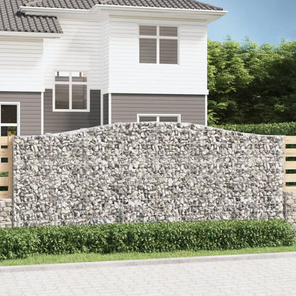vidaXL Gabions avec arche 7 pcs 400x50x160/180cm Fer galvanisé