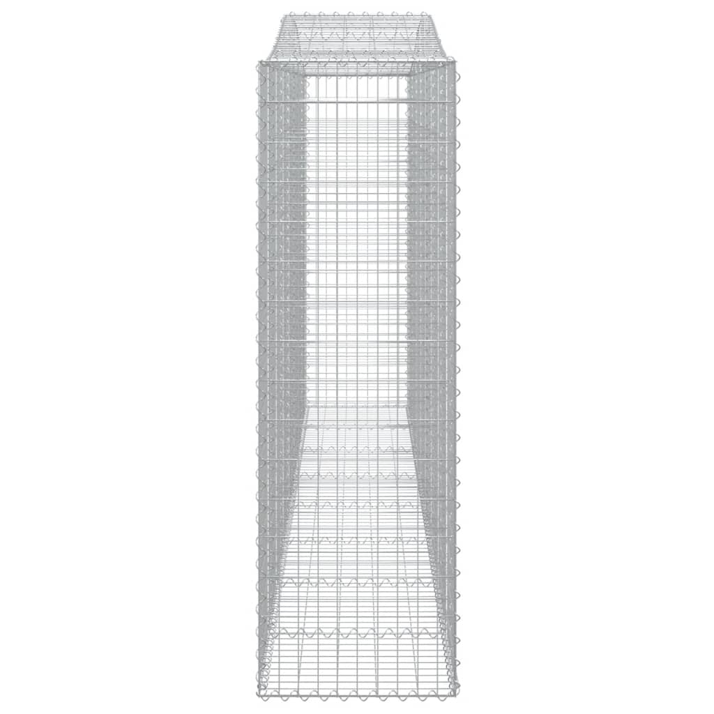 vidaXL Gabions avec arche haute 10 pcs 400x50x160/180cm Fer galvanisé