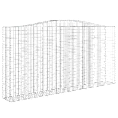 vidaXL Gabionen mit Hochbogen 3 Stk. 400x50x200/220cm Verzinktes Eisen