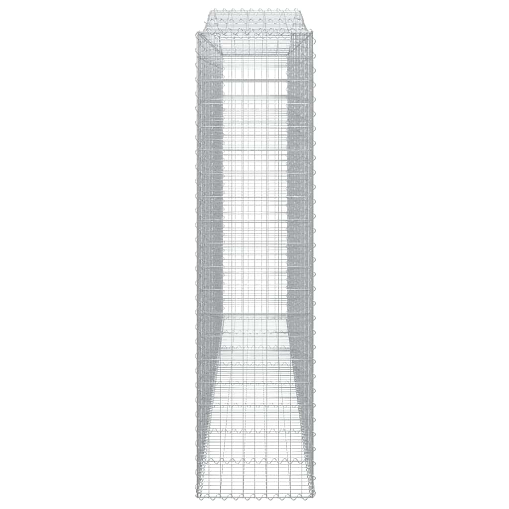 vidaXL Gabionen mit Hochbogen 3 Stk. 400x50x200/220cm Verzinktes Eisen