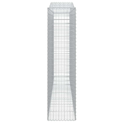 vidaXL Gabionen mit Hochbogen 3 Stk. 400x50x200/220cm Verzinktes Eisen