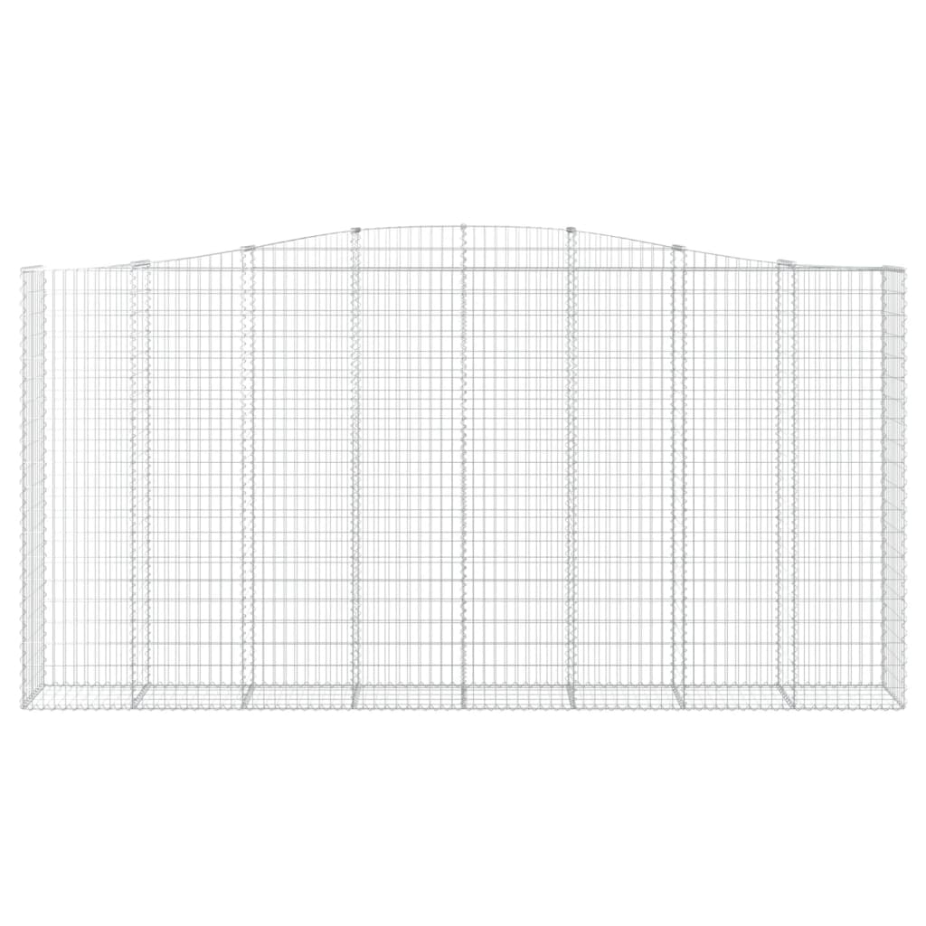 vidaXL Gabionen mit Hochbogen 5 Stk. 400x50x200/220cm Verzinktes Eisen