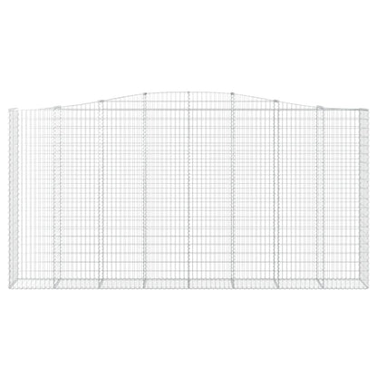 vidaXL Gabionen mit Hochbogen 5 Stk. 400x50x200/220cm Verzinktes Eisen