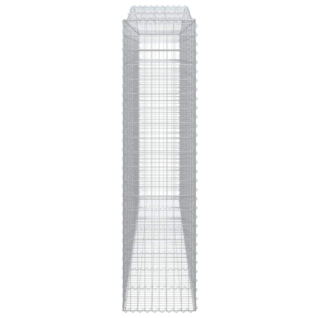 vidaXL Gabionen mit Hochbogen 5 Stk. 400x50x200/220cm Verzinktes Eisen