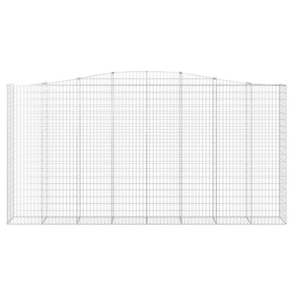 vidaXL Gabionen mit Hochbogen 6 Stk. 400x50x200/220cm Verzinktes Eisen