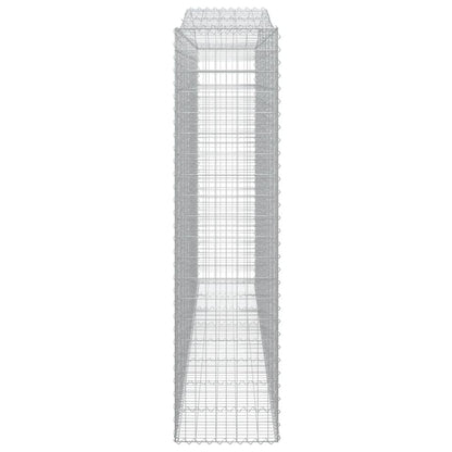 vidaXL Gabionen mit Hochbogen 7 Stk. 400x50x200/220cm Verzinktes Eisen