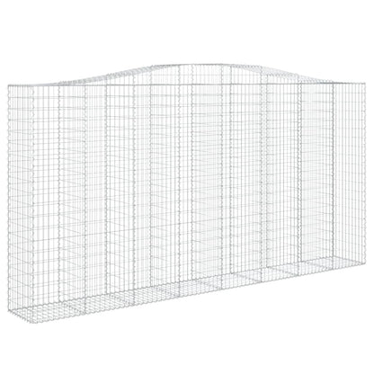 vidaXL Gabionen mit Hochbogen 8 Stk. 400x50x200/220cm Verzinktes Eisen