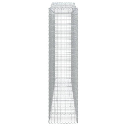 vidaXL Gabionen mit Hochbogen 8 Stk. 400x50x200/220cm Verzinktes Eisen