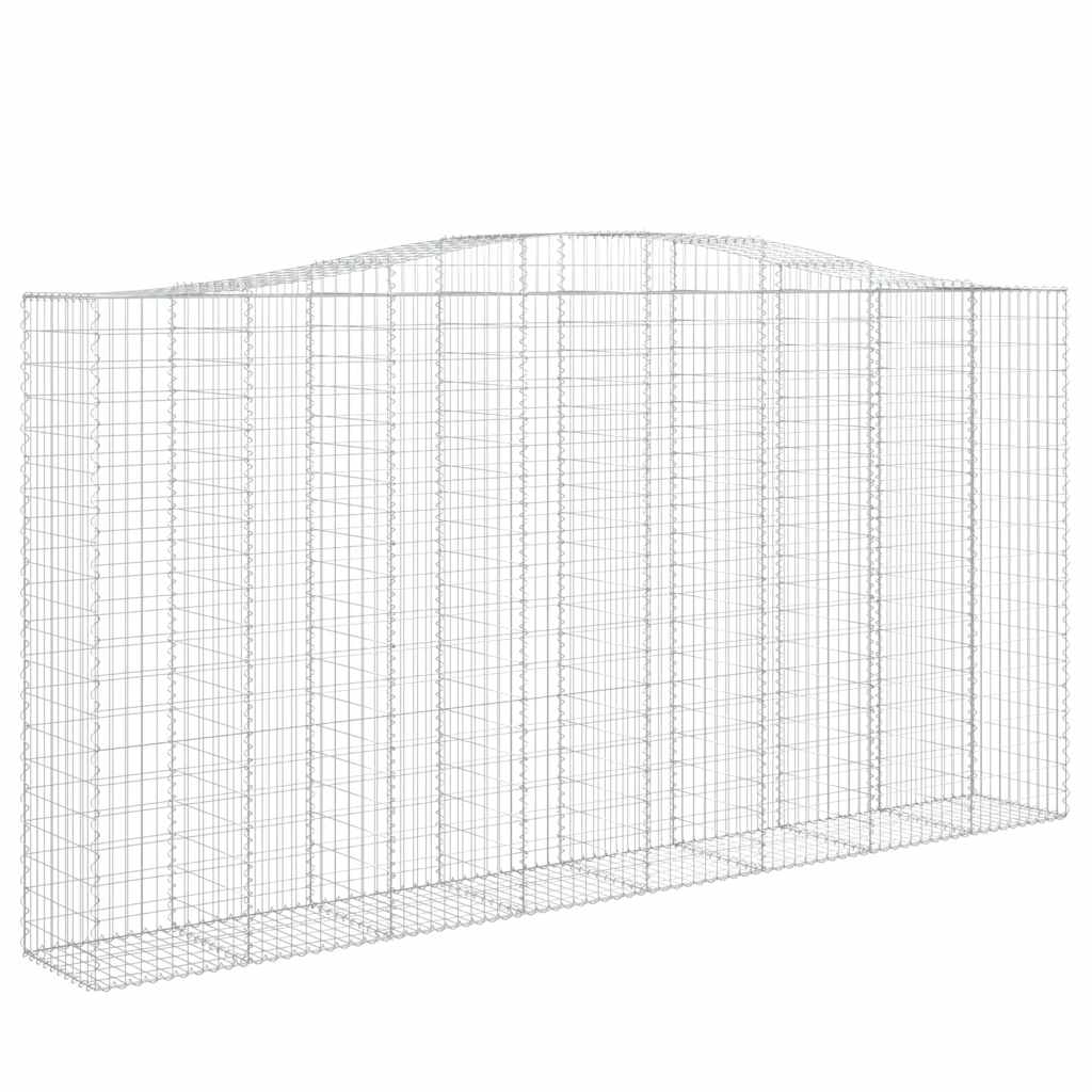 vidaXL Gabions à arche surélevée 9 pcs 400x50x200/220cm Fer galvanisé