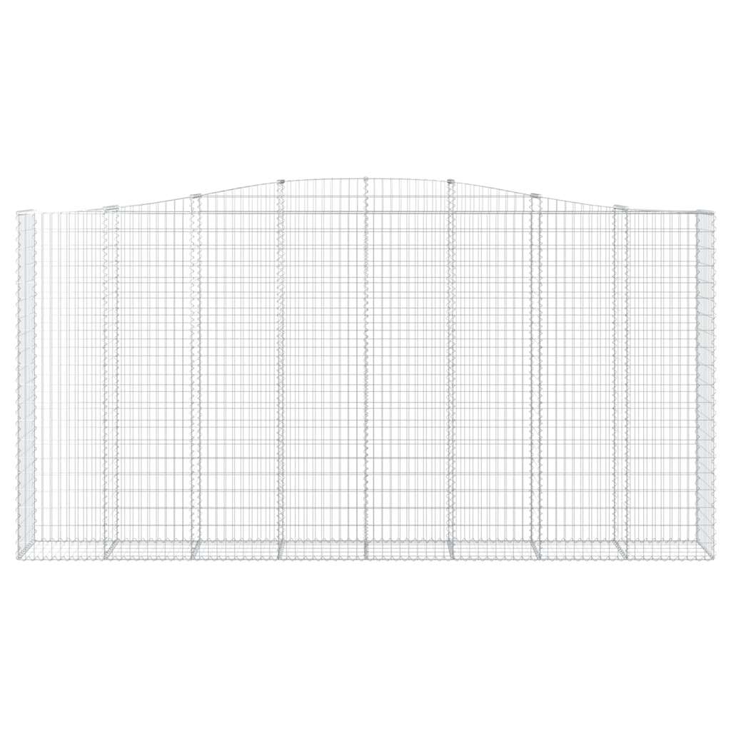vidaXL Gabions à arche surélevée 9 pcs 400x50x200/220cm Fer galvanisé