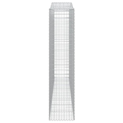 vidaXL Gabionen mit Hochbogen 5 Stk. 400x50x220/240cm Verzinktes Eisen