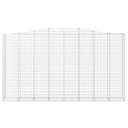 vidaXL Gabionen mit Hochbogen 6 Stk. 400x50x220/240cm Verzinktes Eisen