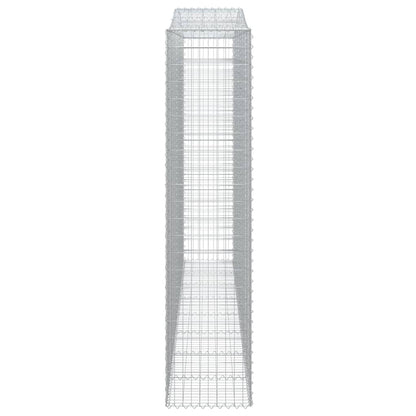vidaXL Gabionen mit Hochbogen 8 Stk. 400x50x220/240cm Verzinktes Eisen
