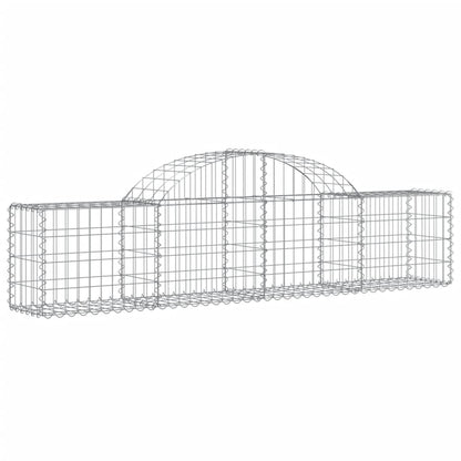 vidaXL Gabionen mit Hochbogen 13 Stk. 200x30x40/60 cm Verzinktes Eisen