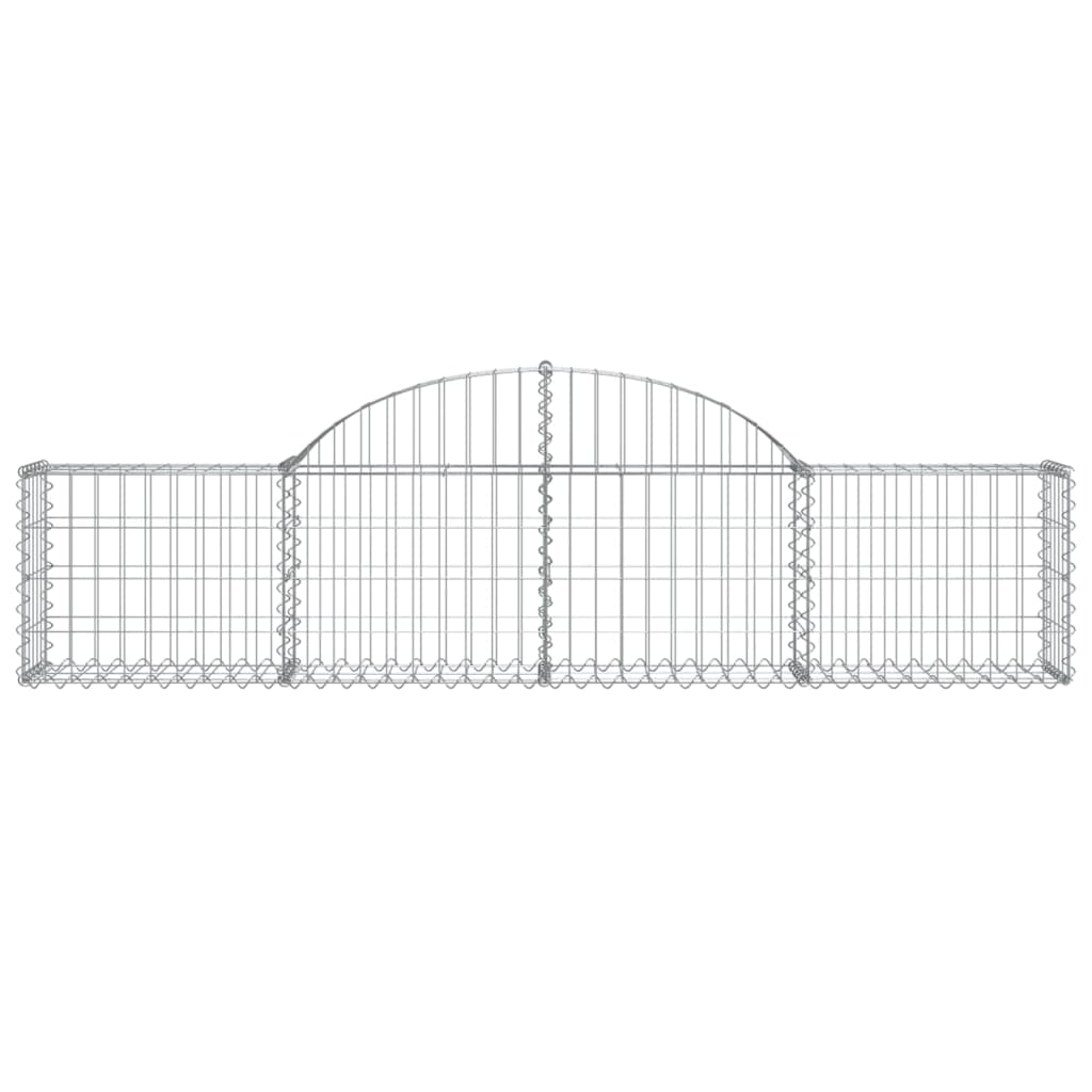 vidaXL Gabionen mit Hochbogen 18 Stk. 200x30x40/60 cm Verzinktes Eisen