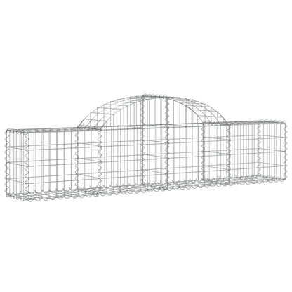 vidaXL Gabions avec arche 25 pcs 200x30x40/60 cm Fer galvanisé
