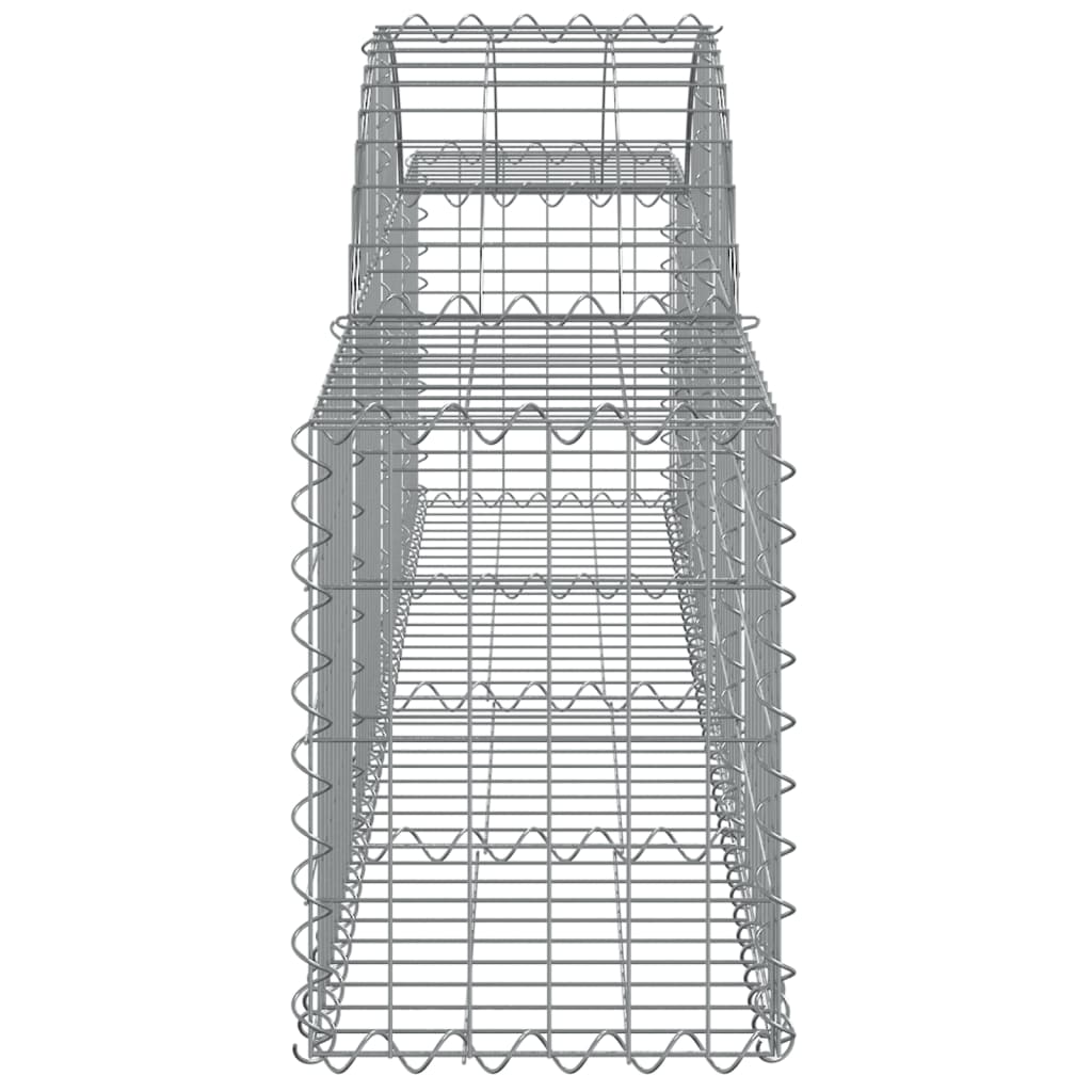 vidaXL Gabions avec arche 25 pcs 200x30x40/60 cm Fer galvanisé