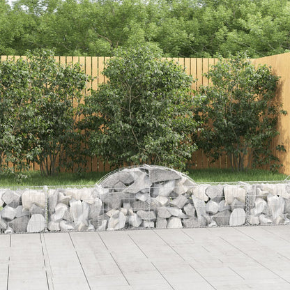 vidaXL Gabions avec arche 25 pcs 200x30x40/60 cm Fer galvanisé