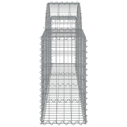 vidaXL Gabionen mit Hochbogen 4 Stk. 200x30x60/80 cm Verzinktes Eisen