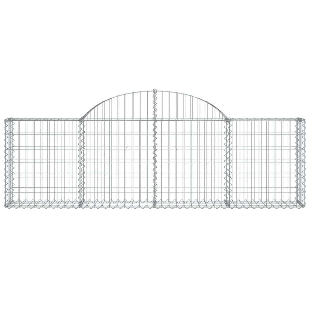 vidaXL Gabions avec arche 13 pcs. 200x30x60/80 cm Fer galvanisé