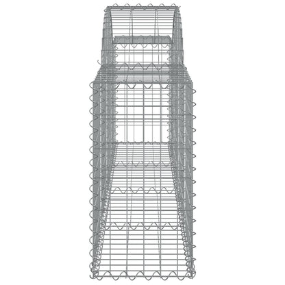 vidaXL Gabionen mit Hochbogen 25 Stk. 200x30x60/80 cm Verzinktes Eisen