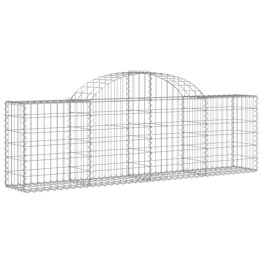 vidaXL Gabions avec arche 50 pcs 200x30x60/80 cm Fer galvanisé