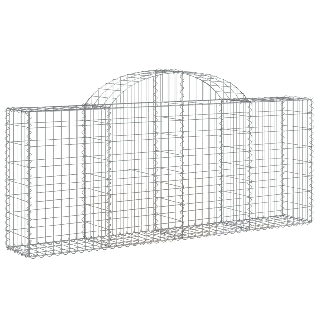 vidaXL Gabions avec arche 11 pcs 200x30x80/100 cm Fer galvanisé