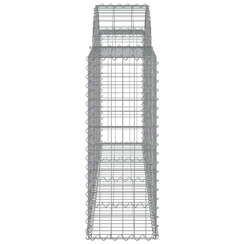 vidaXL Gabionen mit Hochbogen 13 Stk. 200x30x80/100cm Verzinktes Eisen