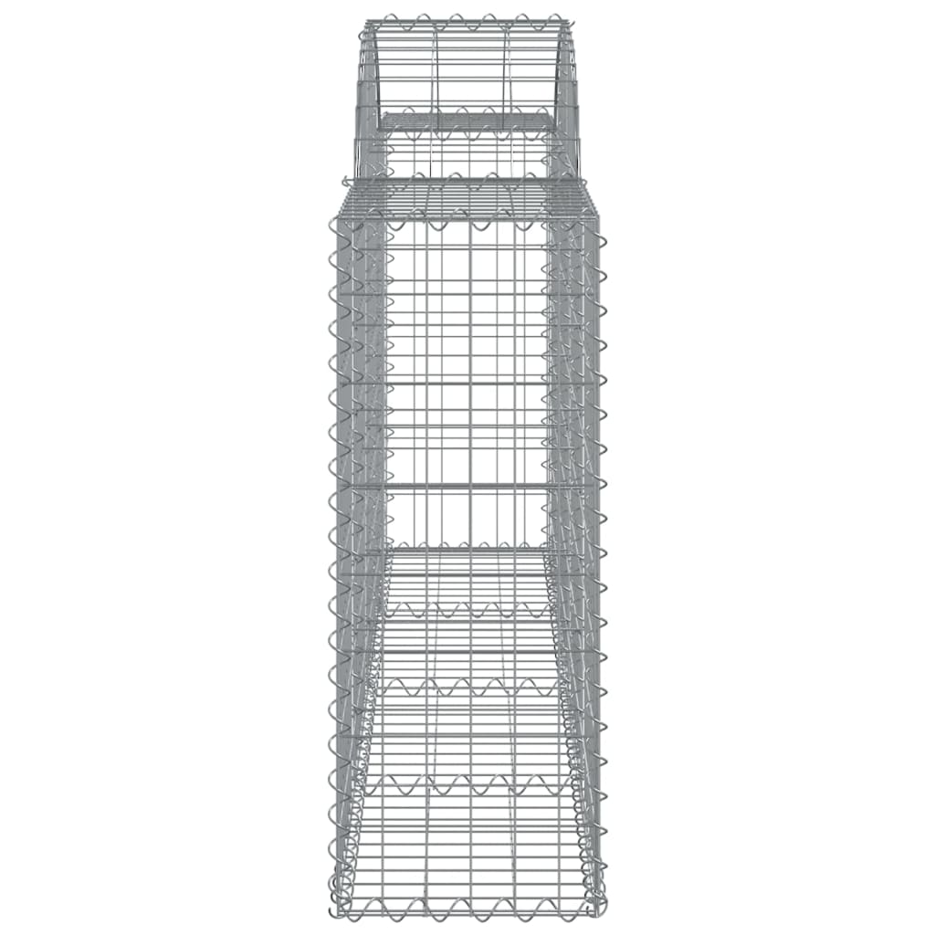 vidaXL Gabionen mit Hochbogen 15 Stk. 200x30x80/100cm Verzinktes Eisen