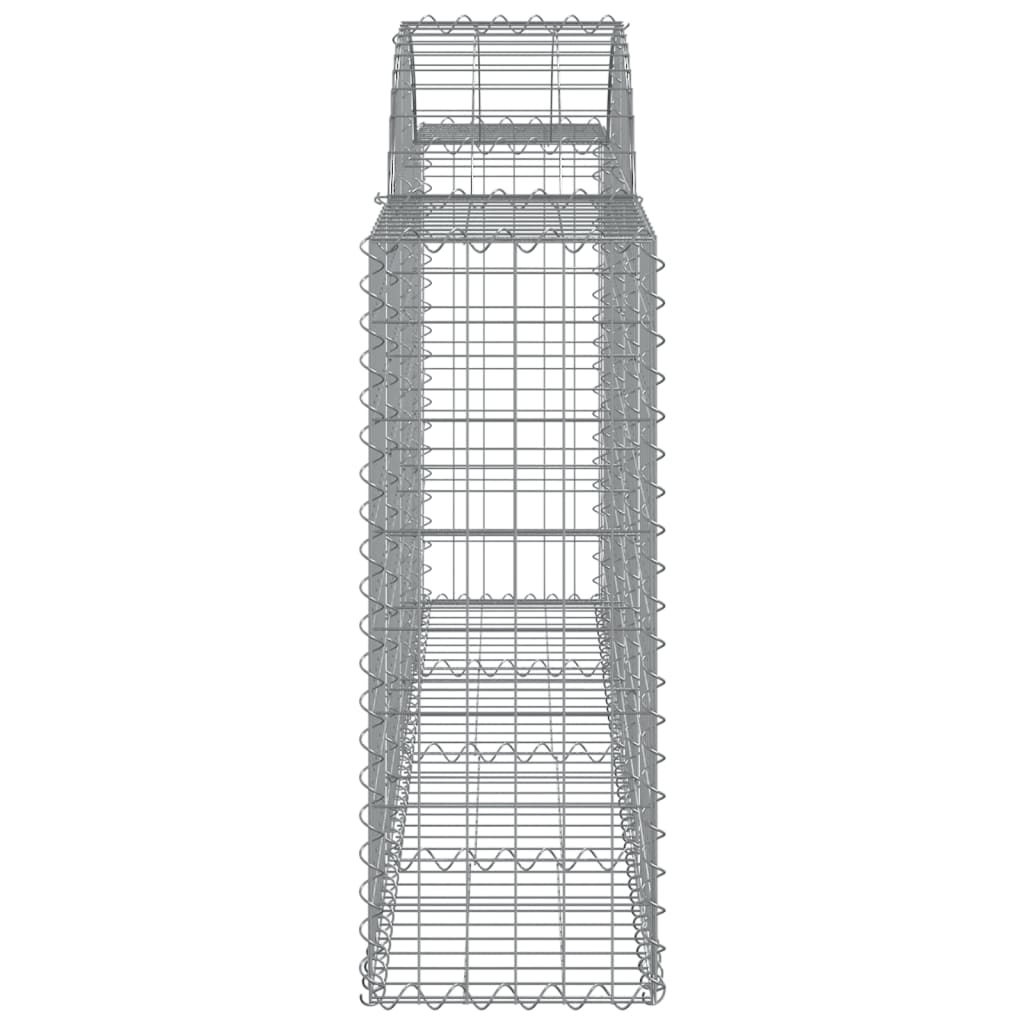 vidaXL Gabionen mit Hochbogen 18 Stk. 200x30x80/100cm Verzinktes Eisen