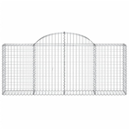 vidaXL Gabionen mit Hochbogen 20 Stk. 200x30x80/100cm Verzinktes Eisen