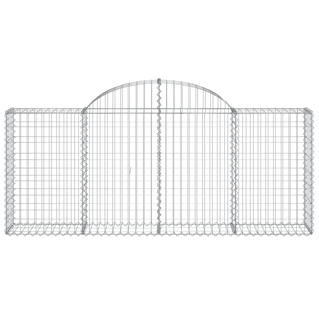 vidaXL Gabionen mit Hochbogen 30 Stk. 200x30x80/100cm Verzinktes Eisen