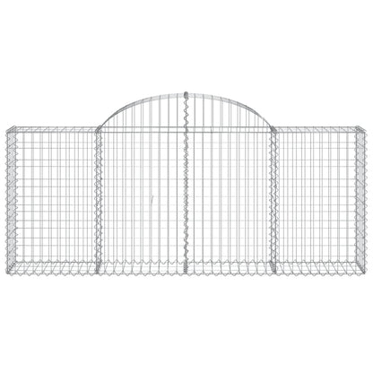 vidaXL Gabionen mit Hochbogen 30 Stk. 200x30x80/100cm Verzinktes Eisen