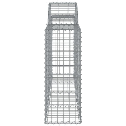 vidaXL Gabionen mit Hochbogen 40 Stk. 200x30x80/100cm Verzinktes Eisen