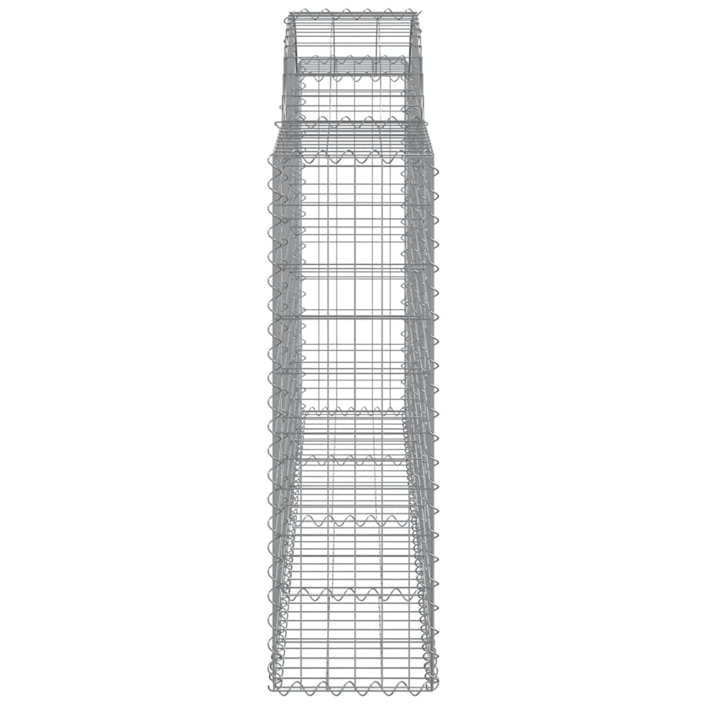 vidaXL Gabions avec arc en relief 2 pcs 200x30x100/120 cm Fer galvanisé