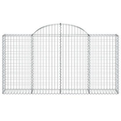 vidaXL Gabionen mit Hochbogen 3 Stk. 200x30x100/120cm Verzinktes Eisen