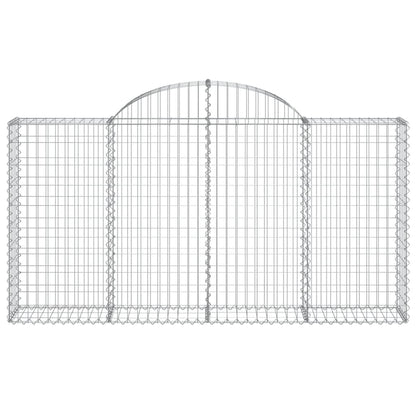 vidaXL Gabionen mit Hochbogen 8 Stk. 200x30x100/120cm Verzinktes Eisen