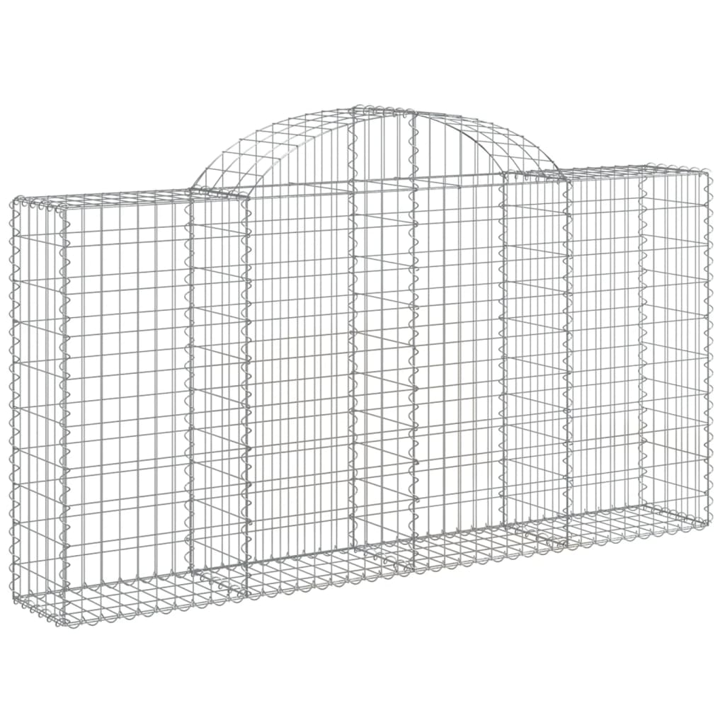 vidaXL Gabions à arc élevé 12 pièces 200x30x100/120 cm Fer galvanisé