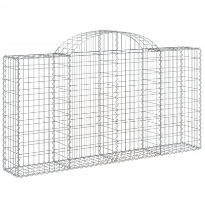 vidaXL Gabions avec arche 14 pcs 200x30x100/120 cm Fer galvanisé