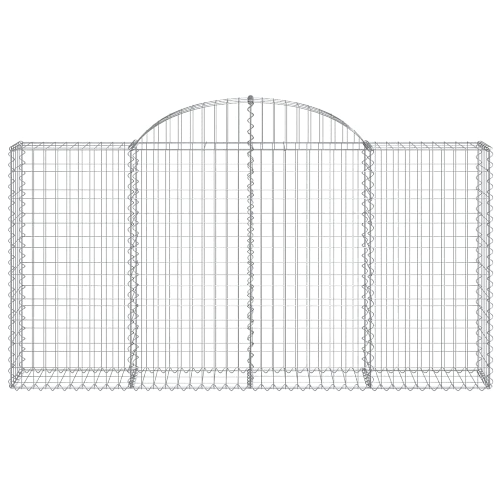 vidaXL Gabions avec arche 14 pcs 200x30x100/120 cm Fer galvanisé