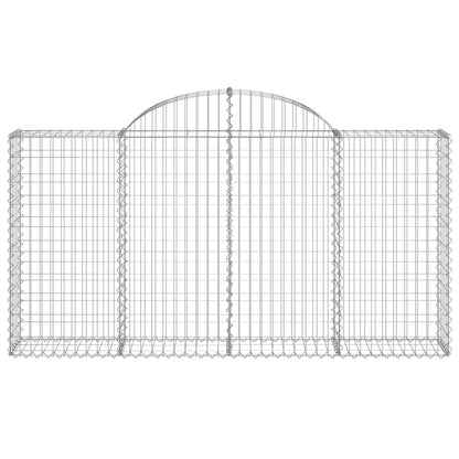 vidaXL Gabionen mit Hochbogen 20Stk. 200x30x100/120cm Verzinktes Eisen