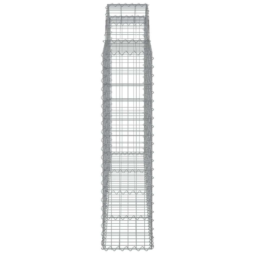 vidaXL Gabions avec arche 2 pcs 200x30x120/140cm Fer galvanisé