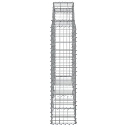 vidaXL Gabions avec arche 2 pcs 200x30x120/140cm Fer galvanisé