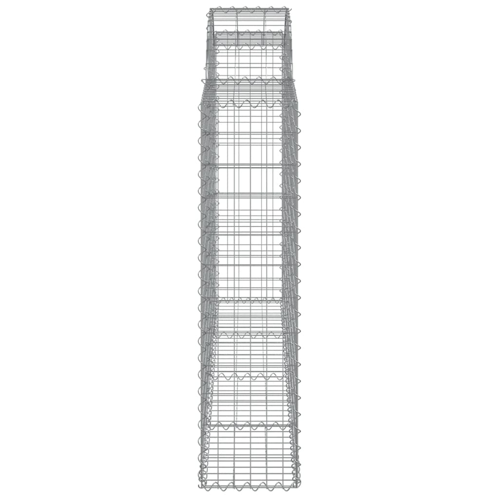 vidaXL Gabionen mit Hochbogen 4 Stk. 200x30x120/140cm Verzinktes Eisen
