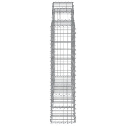vidaXL Gabionen mit Hochbogen 8 Stk. 200x30x120/140cm Verzinktes Eisen
